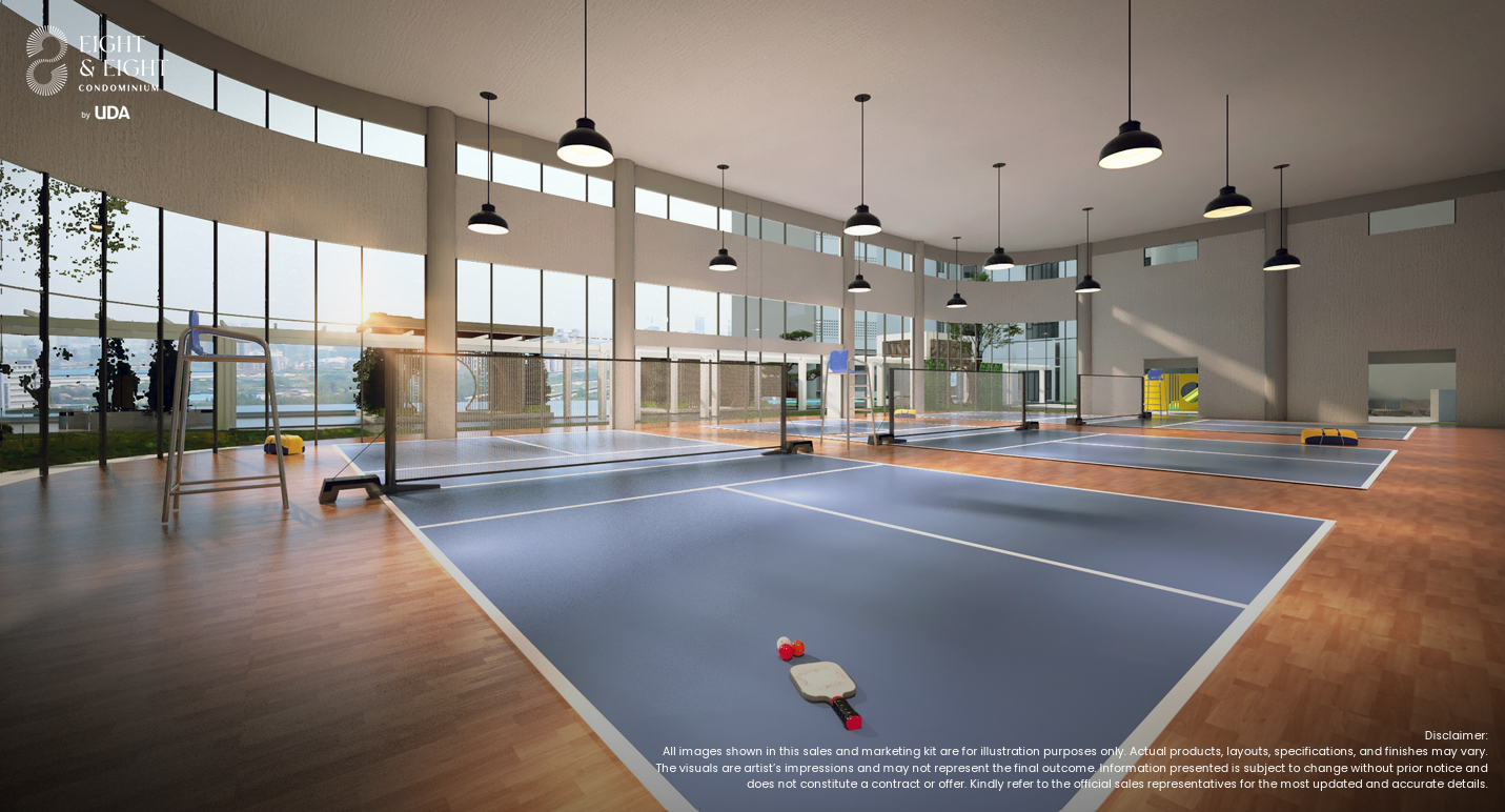 Indoor pickleball courts